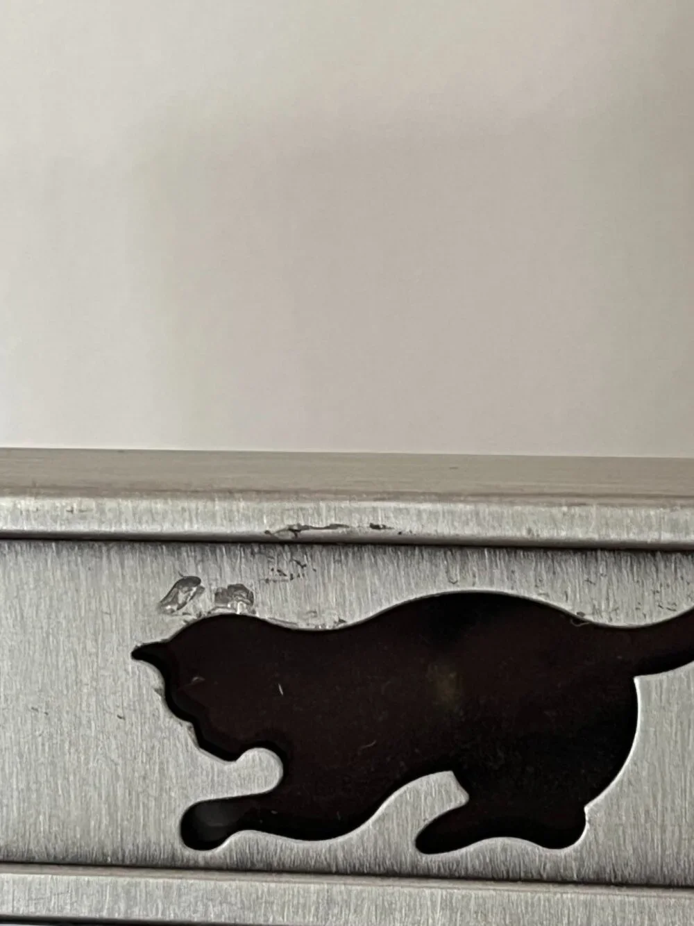 Silver Kitty Cat Photo Frame 5x7